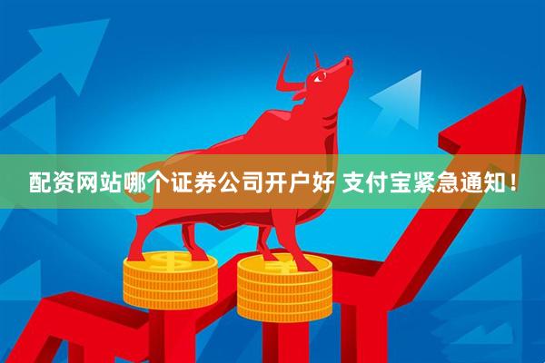 配资网站哪个证券公司开户好 支付宝紧急通知！